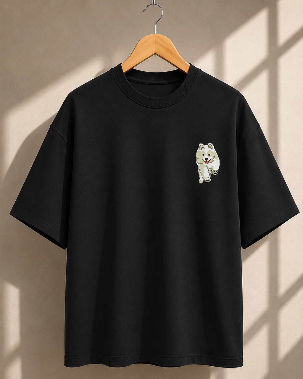 Puppy Printed Oversized Unisex Tee