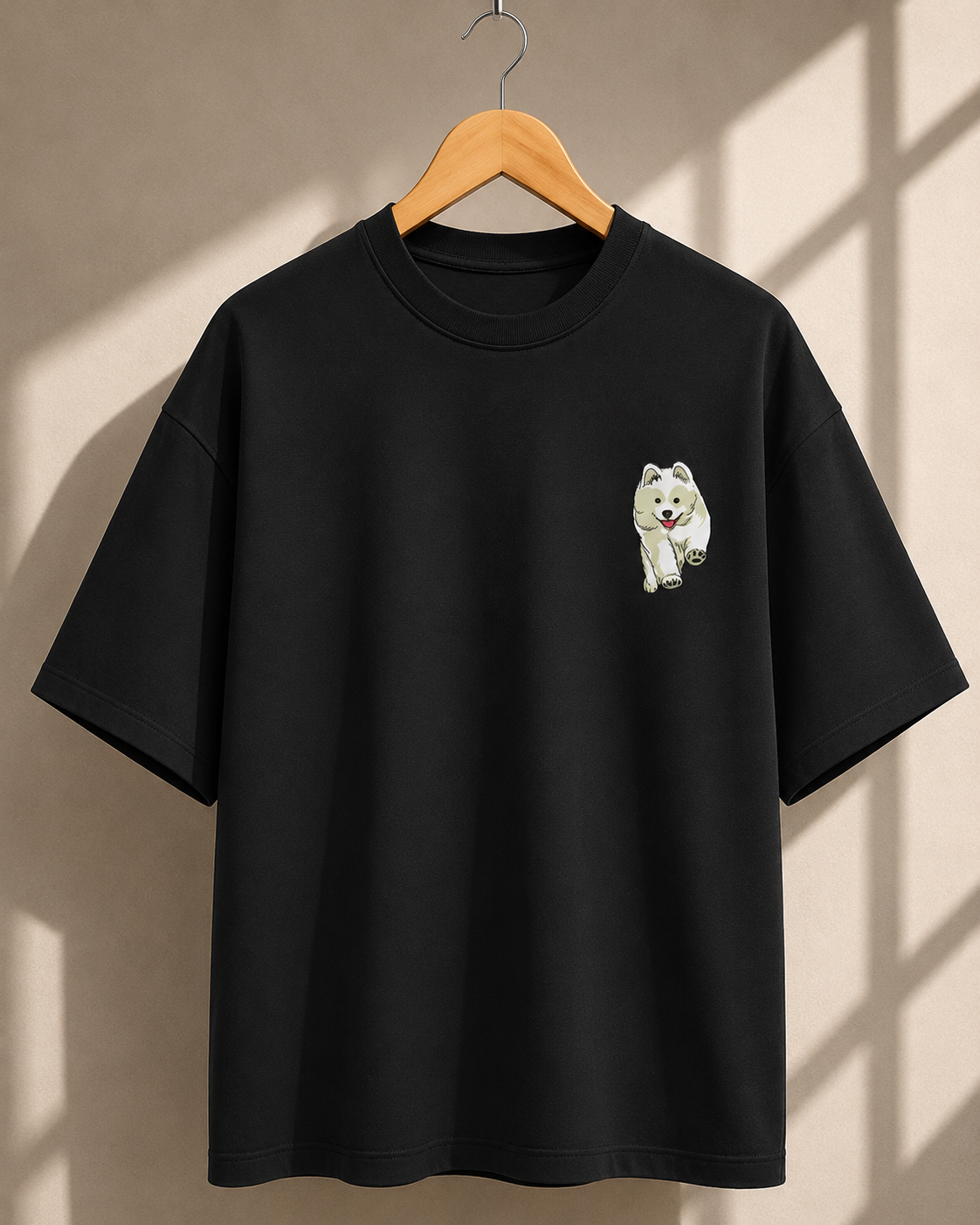 Puppy Printed Oversized Unisex Tee