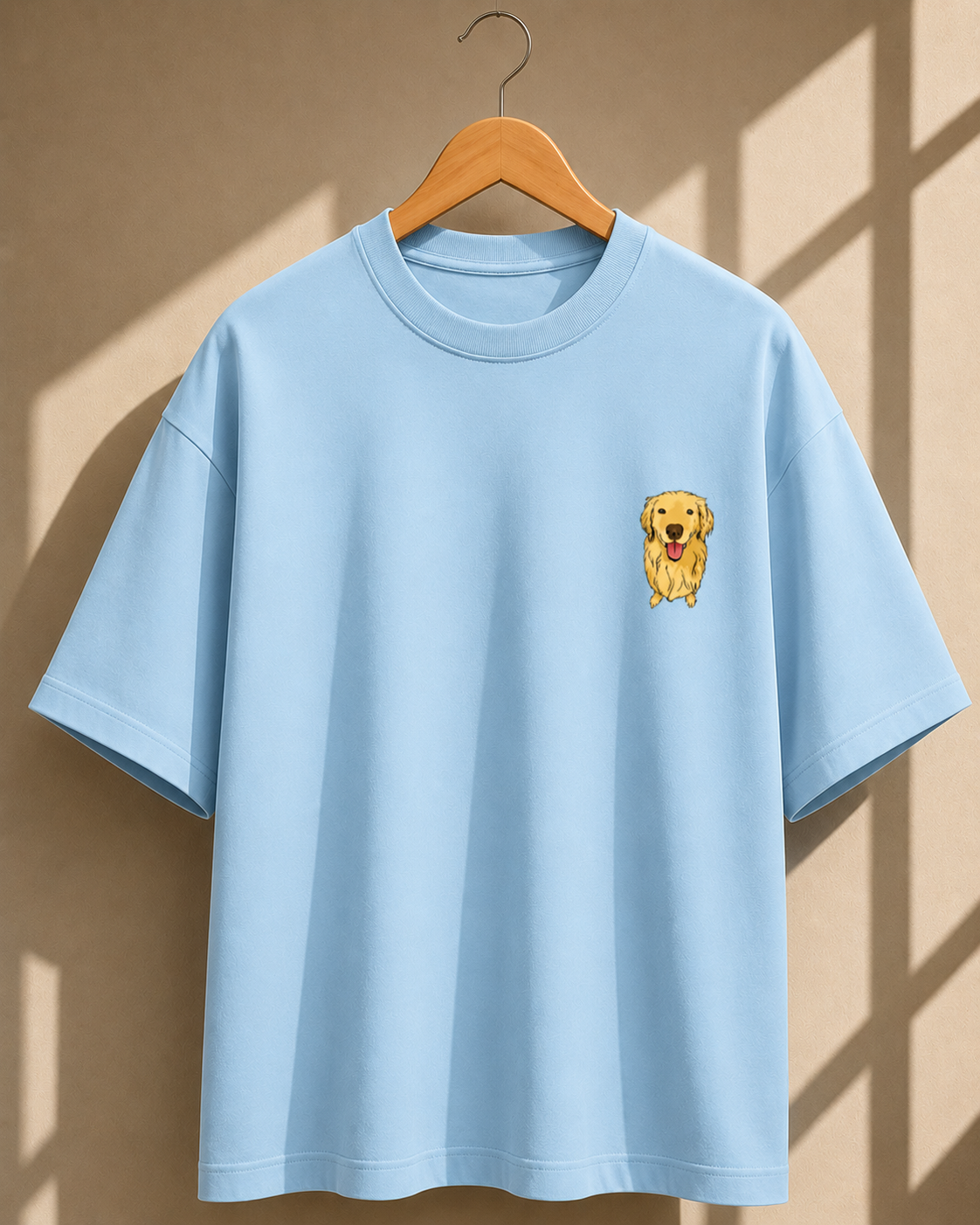 Puppy Printed Oversized Unisex Tee