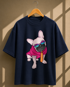 Dog-Wearing-Sunglasses Oversized Unisex Tee