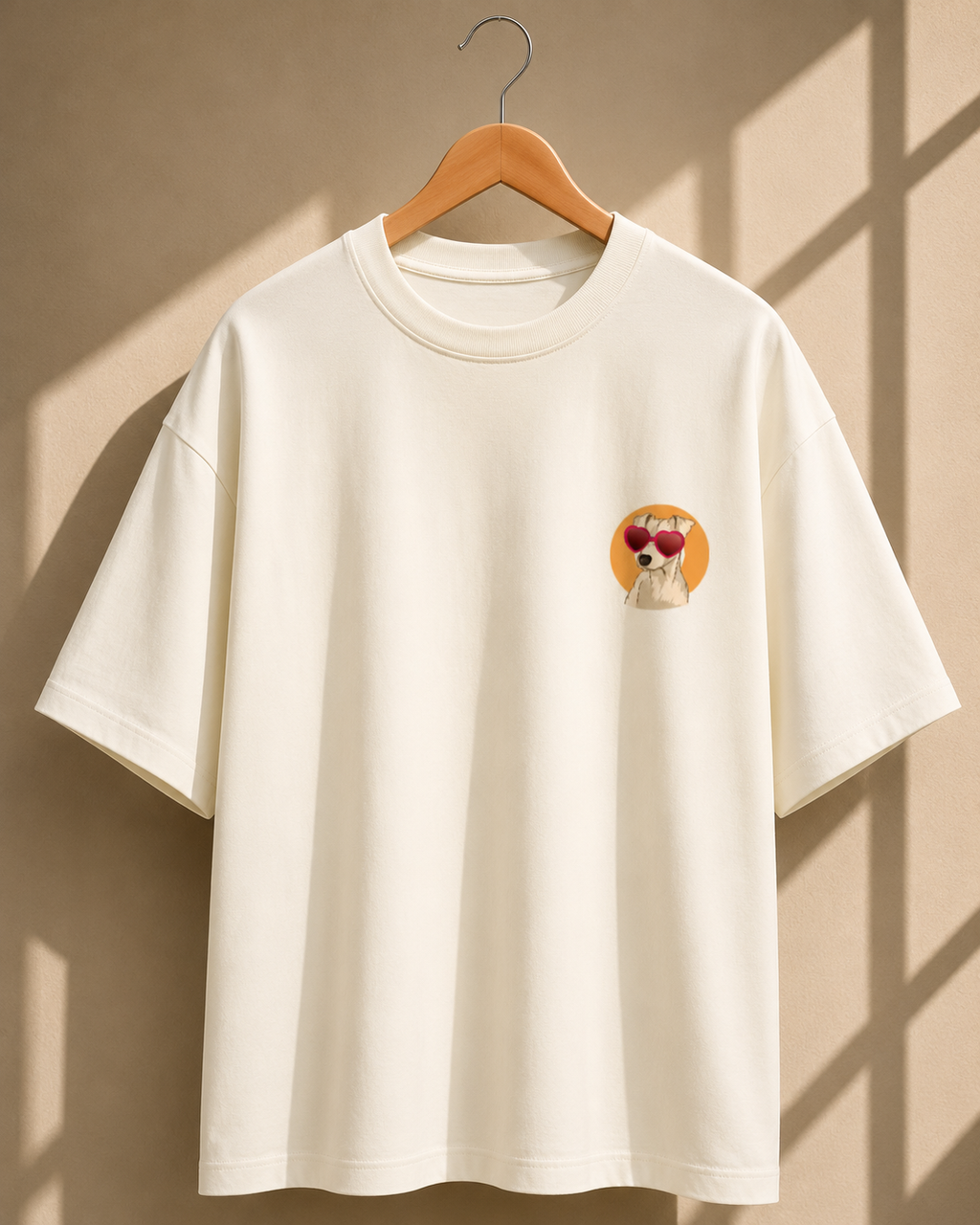 Dog-Wearing-Sunglasses Oversized Unisex Tee