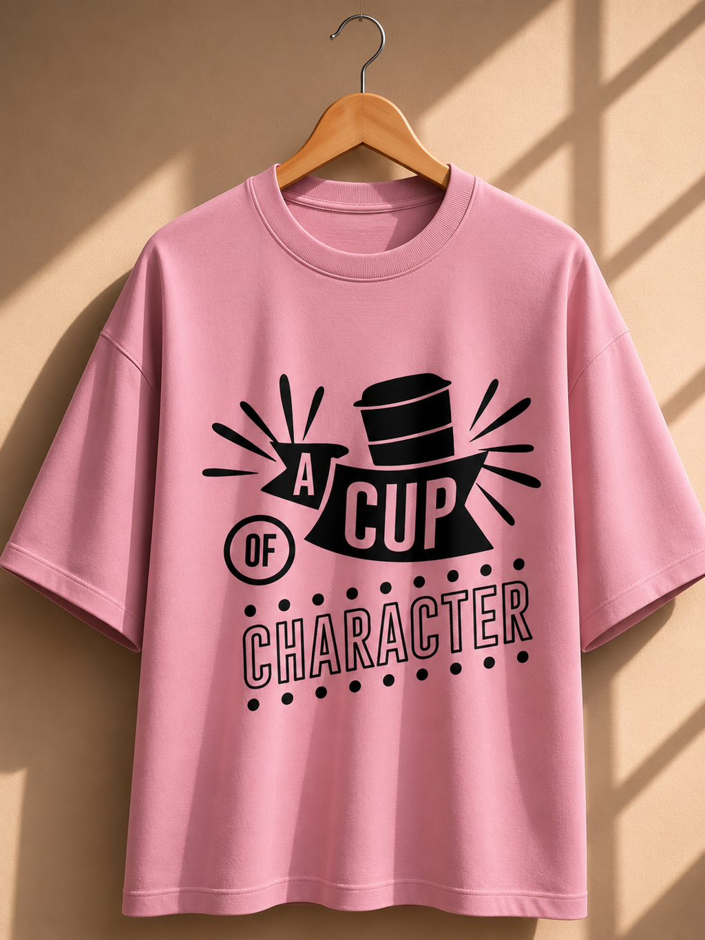 Coffee Quotes Printed Oversized Unisex Tee