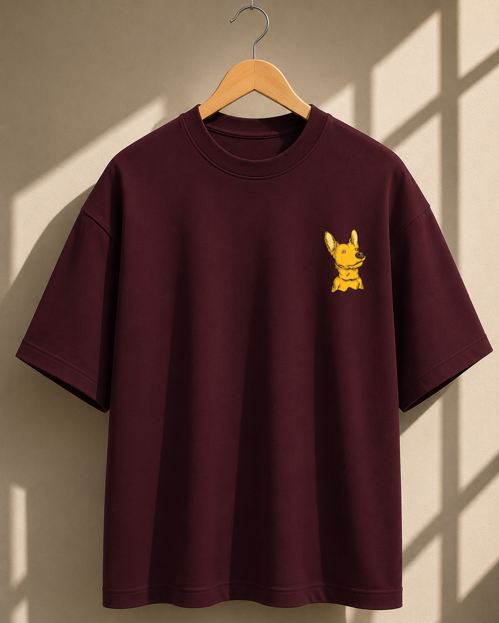 Puppy Printed Oversized Unisex Tee