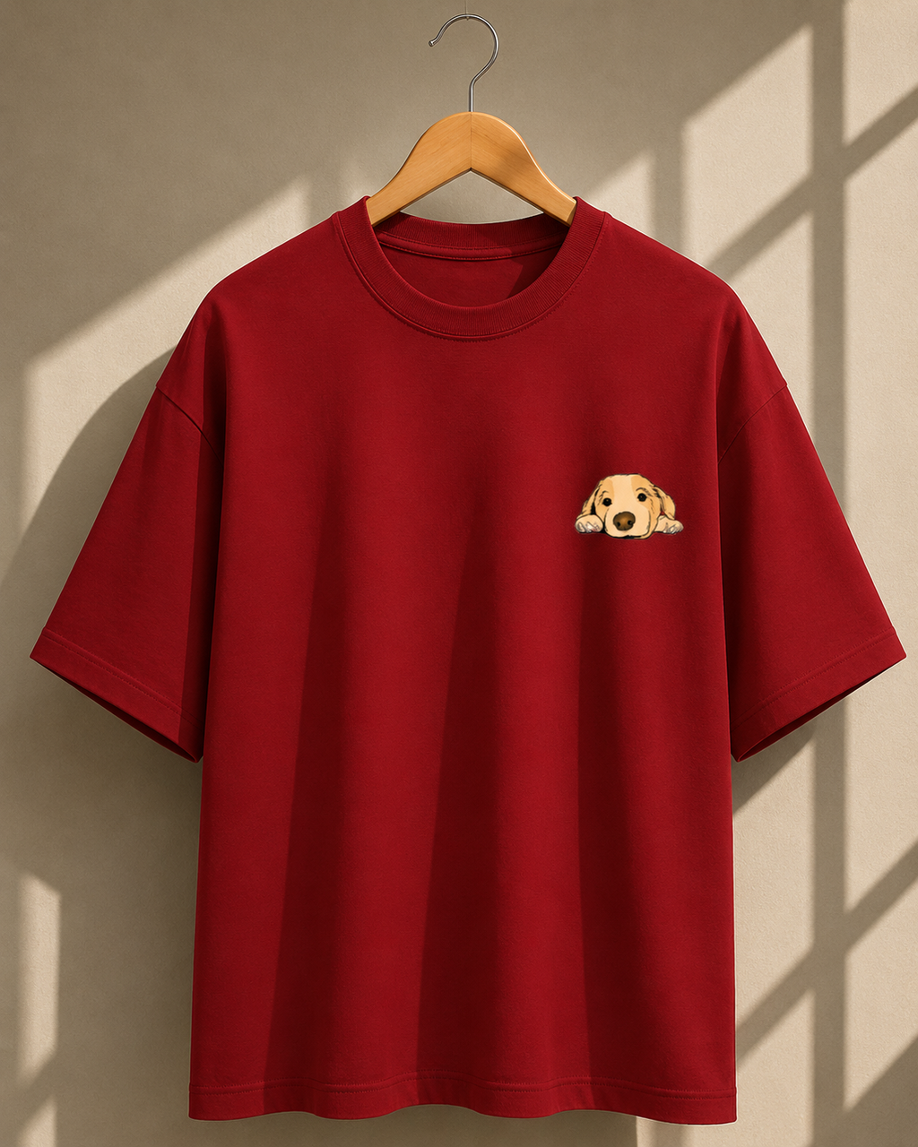 Puppy Printed Oversized Unisex Tee