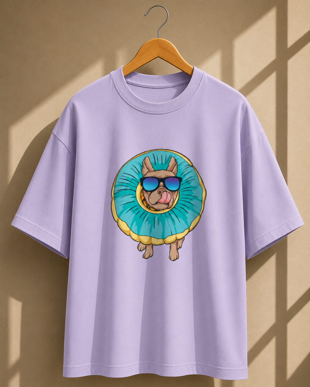 Dog-Wearing-Sunglasses Oversized Unisex Tee