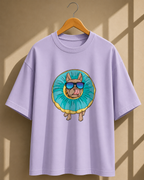 Dog-Wearing-Sunglasses Oversized Unisex Tee