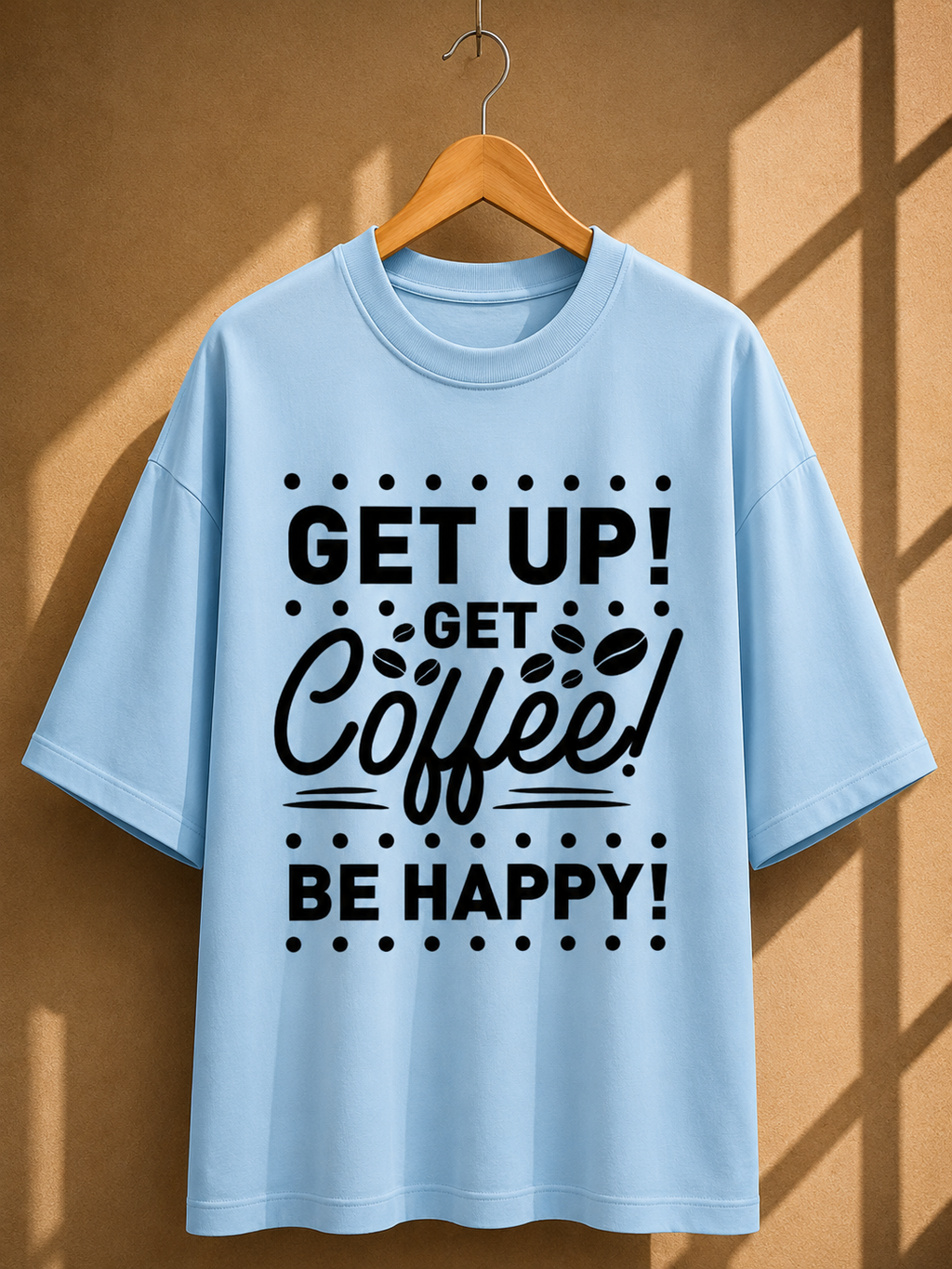 Coffee Quotes Printed Oversized Unisex Tee