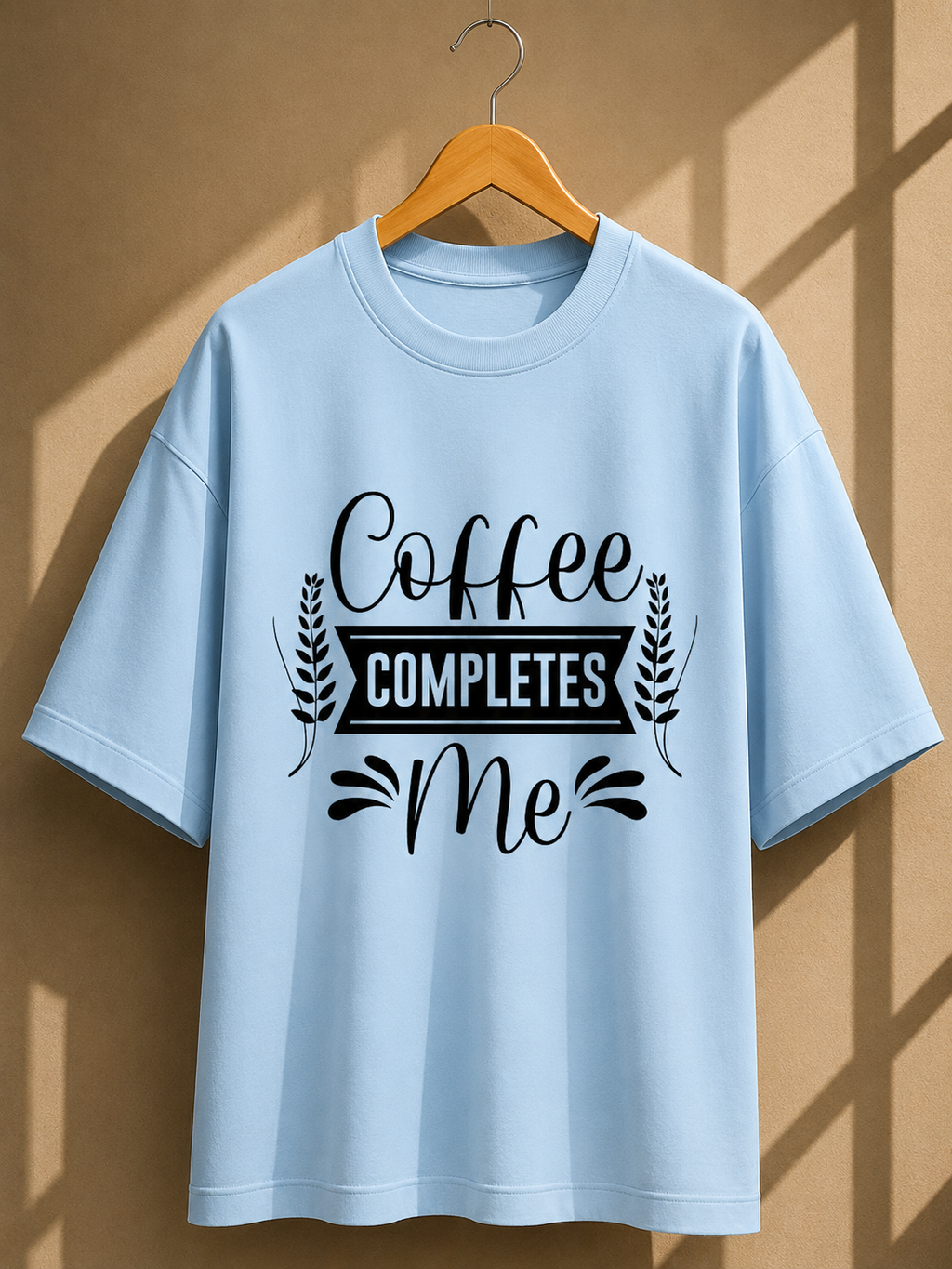 Coffee Quotes Printed Oversized Unisex Tee