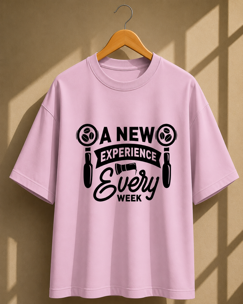 Coffee Quotes Printed Oversized Unisex Tee