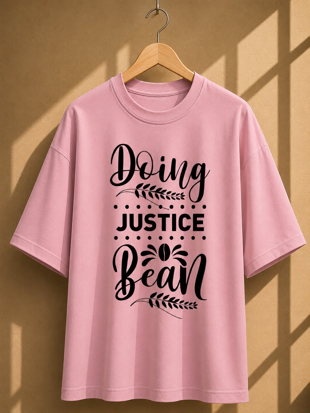 Coffee Quotes Printed Oversized Unisex Tee