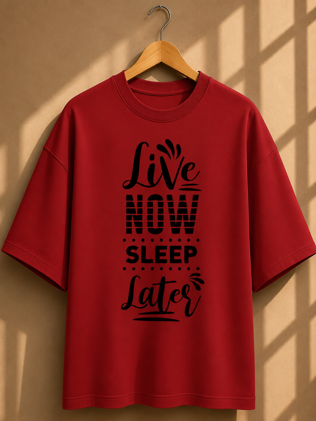 Coffee Quotes Printed Oversized Unisex Tee