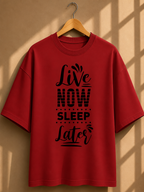 Coffee Quotes Printed Oversized Unisex Tee