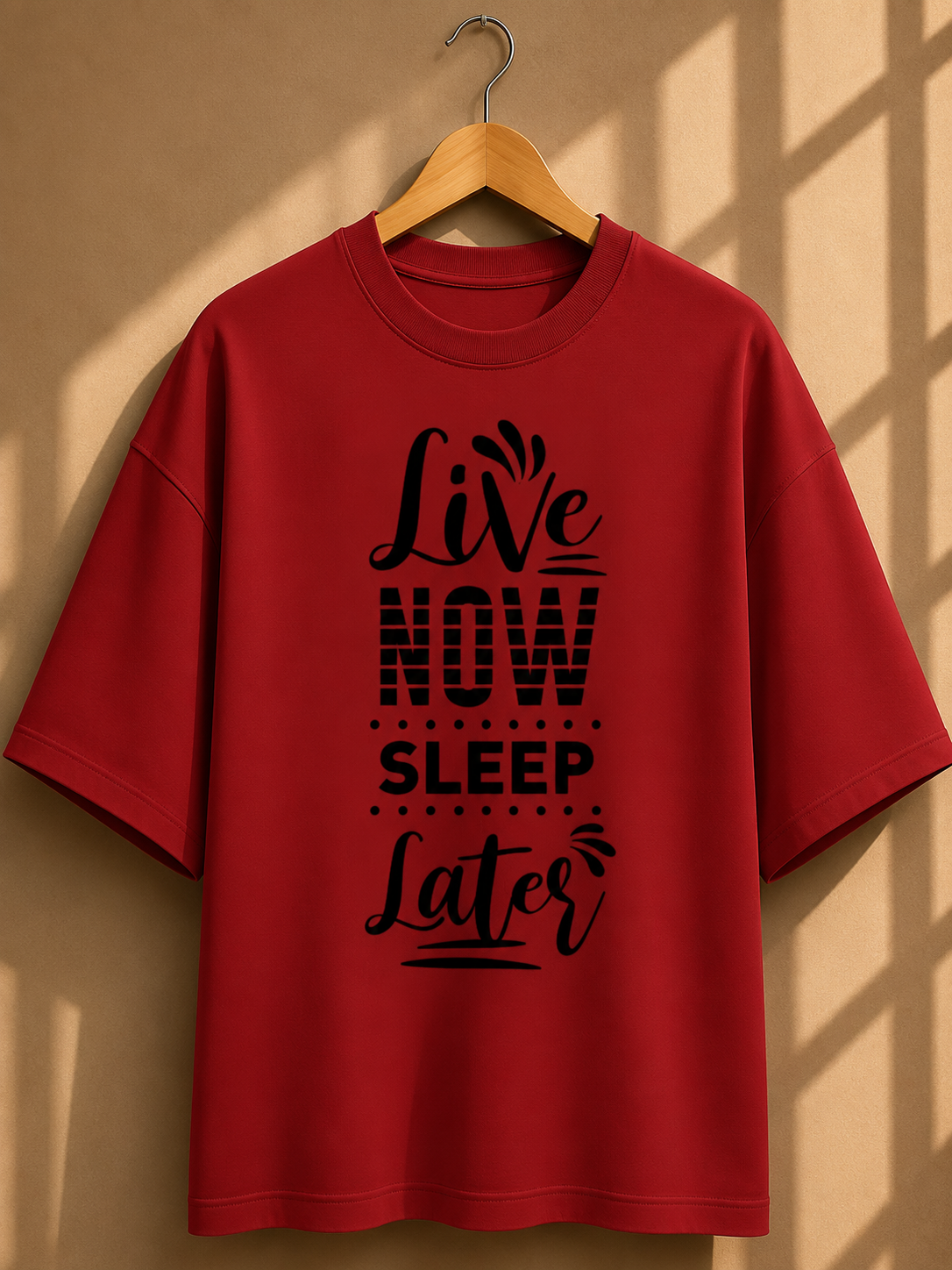 Coffee Quotes Printed Oversized Unisex Tee
