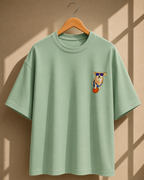 Playful Dog Graphic Oversized Unisex Tee