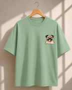 Puppy Printed Oversized Unisex Tee