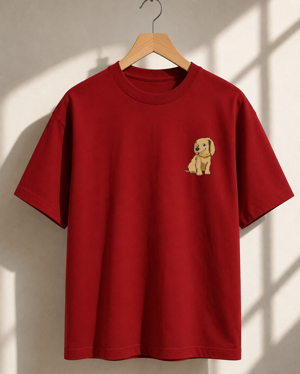 Puppy Printed Oversized Unisex Tee