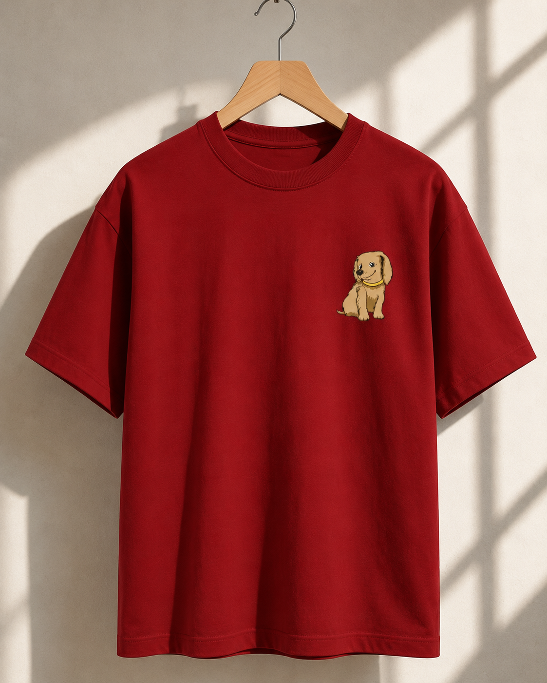 Puppy Printed Oversized Unisex Tee